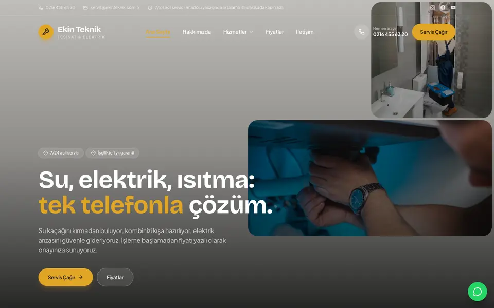 Tesisat & Elektrik · Mozaik şablonu