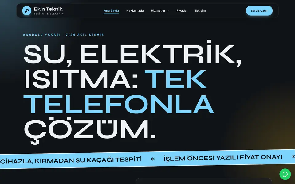 Tesisat & Elektrik · Neon şablonu