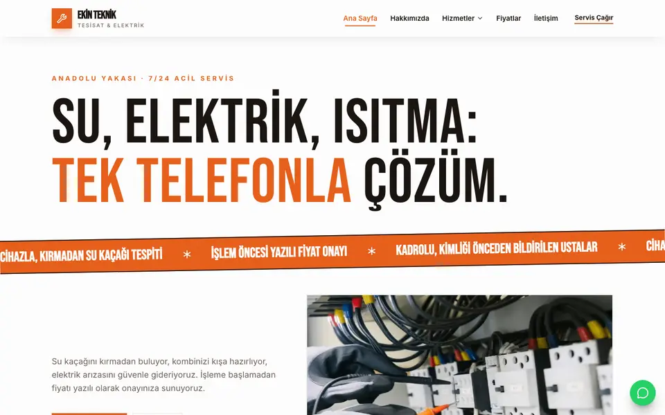 Tesisat & Elektrik · Poster şablonu