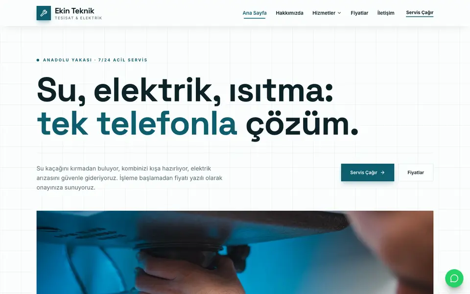 Tesisat & Elektrik · Teknik şablonu
