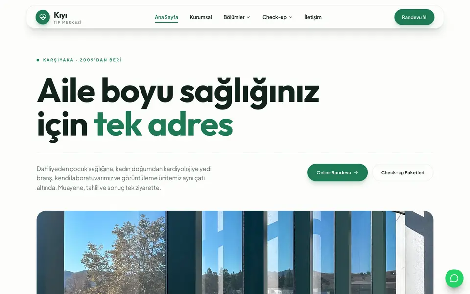 Tıp Merkezi · Canlı şablonu