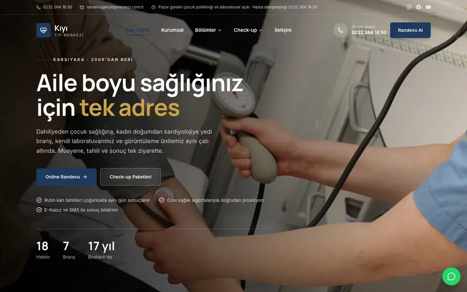 Tıp Merkezi · Kurumsal şablonu