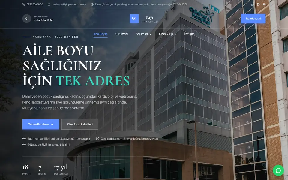 Tıp Merkezi · Lüks şablonu