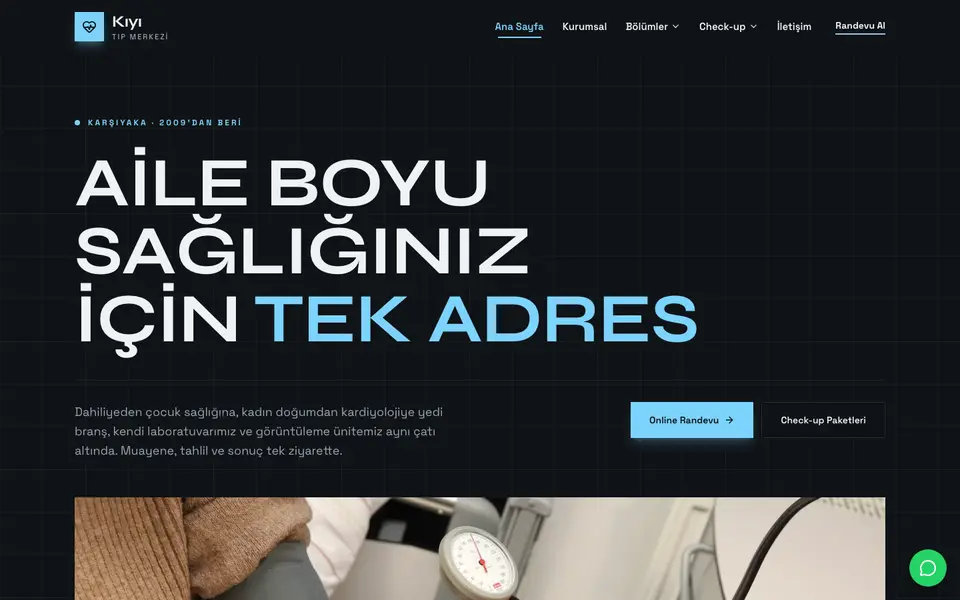 Tıp Merkezi · Monokrom şablonu