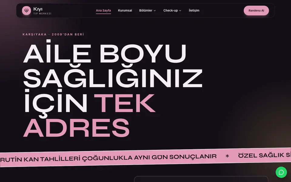 Tıp Merkezi · Neon şablonu