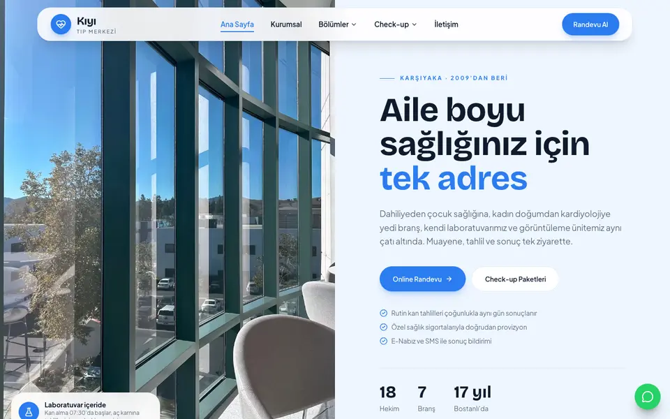 Tıp Merkezi · Pastel şablonu
