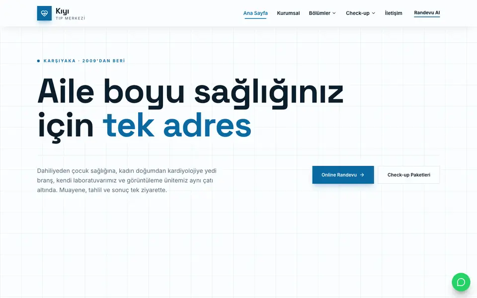 Tıp Merkezi · Teknik şablonu
