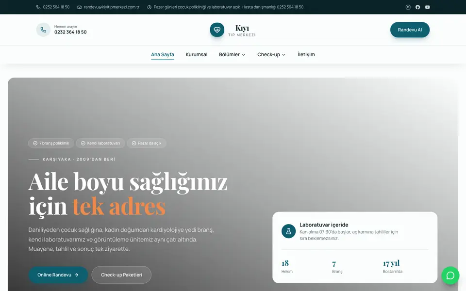Tıp Merkezi · Zarif şablonu