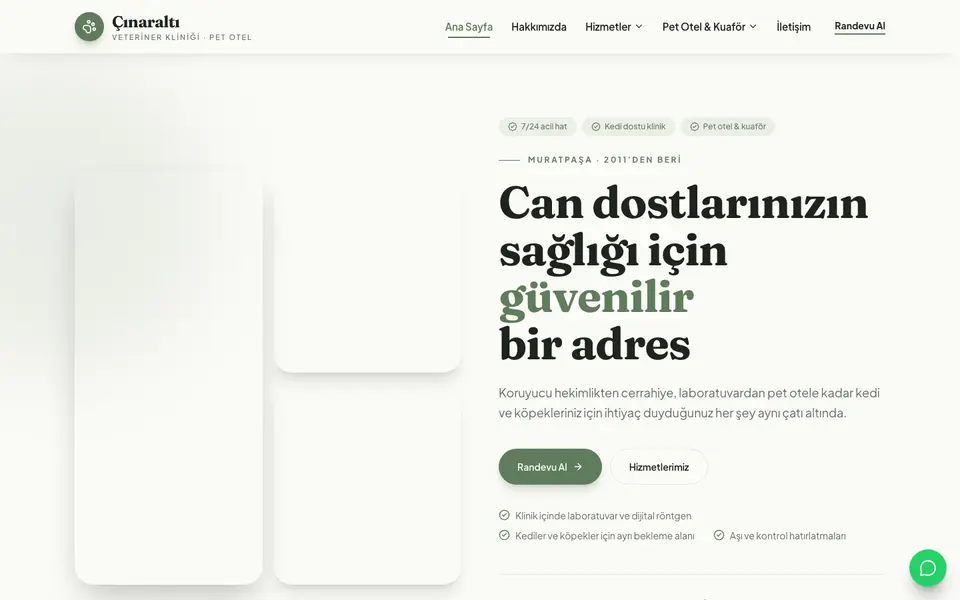 Veteriner Kliniği · Doğal şablonu