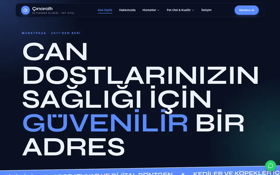 Veteriner Kliniği · Neon şablonu