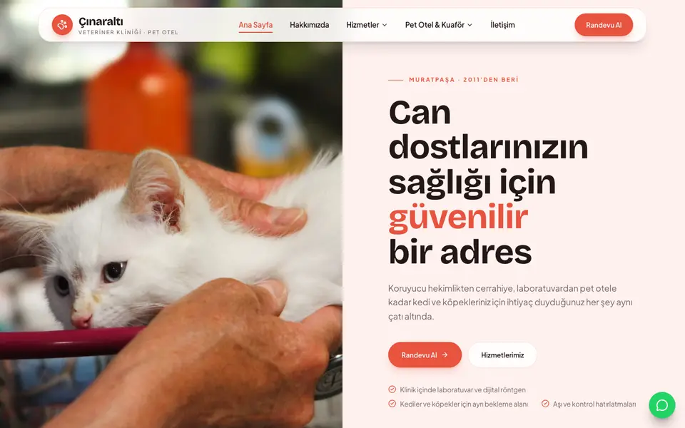 Veteriner Kliniği · Pastel şablonu