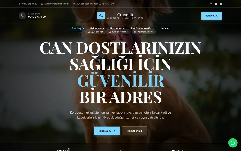 Veteriner Kliniği · Prestij şablonu