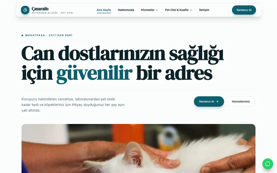 Veteriner Kliniği · Vitrin şablonu