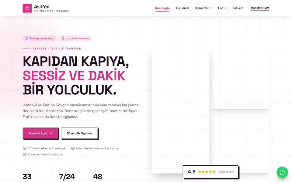 VIP Transfer · Brutal şablonu