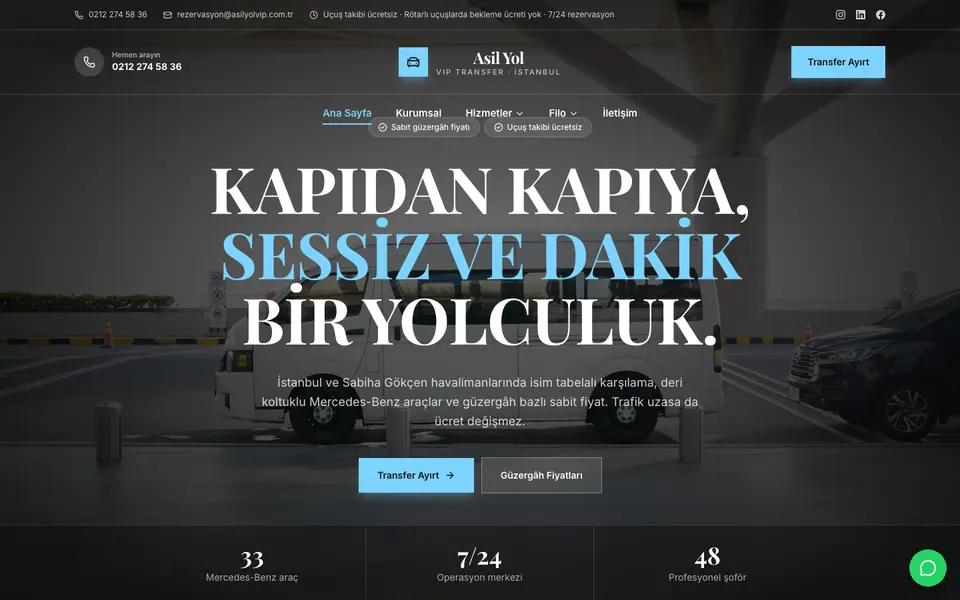 VIP Transfer · Prestij şablonu