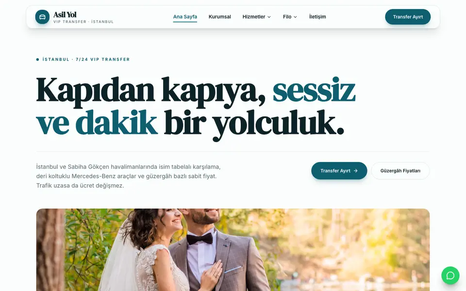 VIP Transfer · Vitrin şablonu