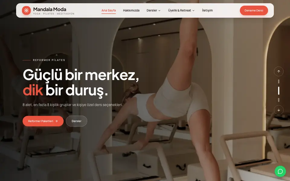 Yoga & Pilates · Dinamik şablonu