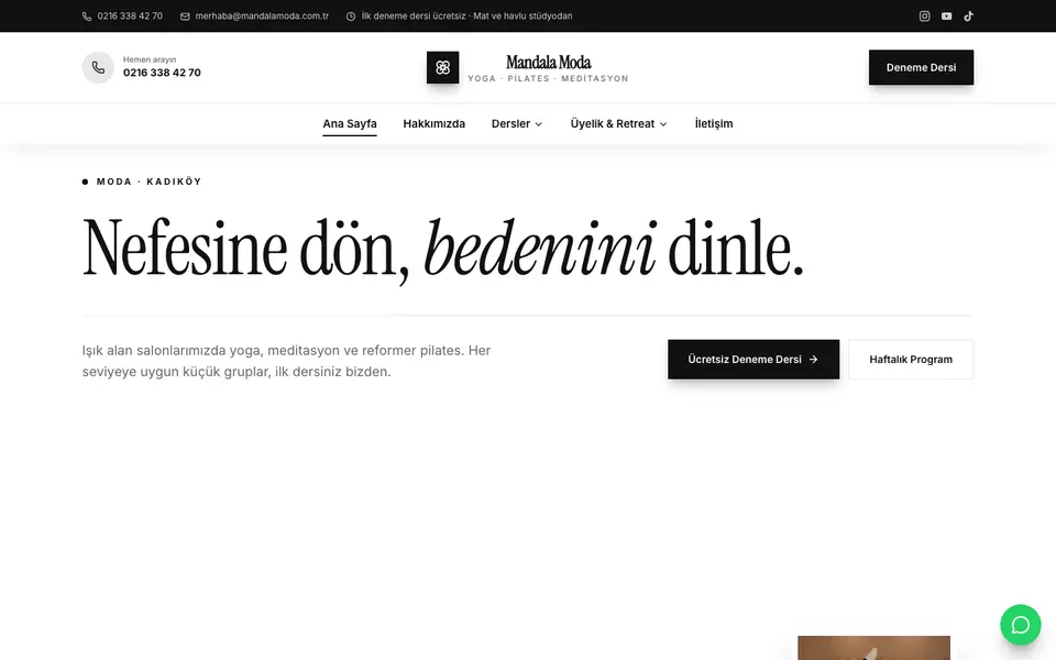 Yoga & Pilates · Gazete şablonu