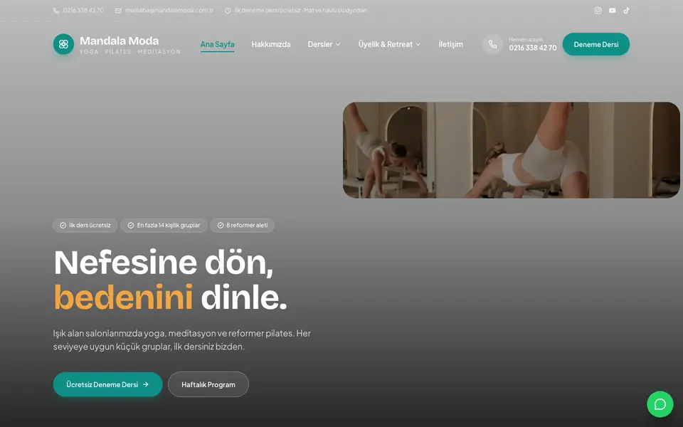 Yoga & Pilates · Mozaik şablonu