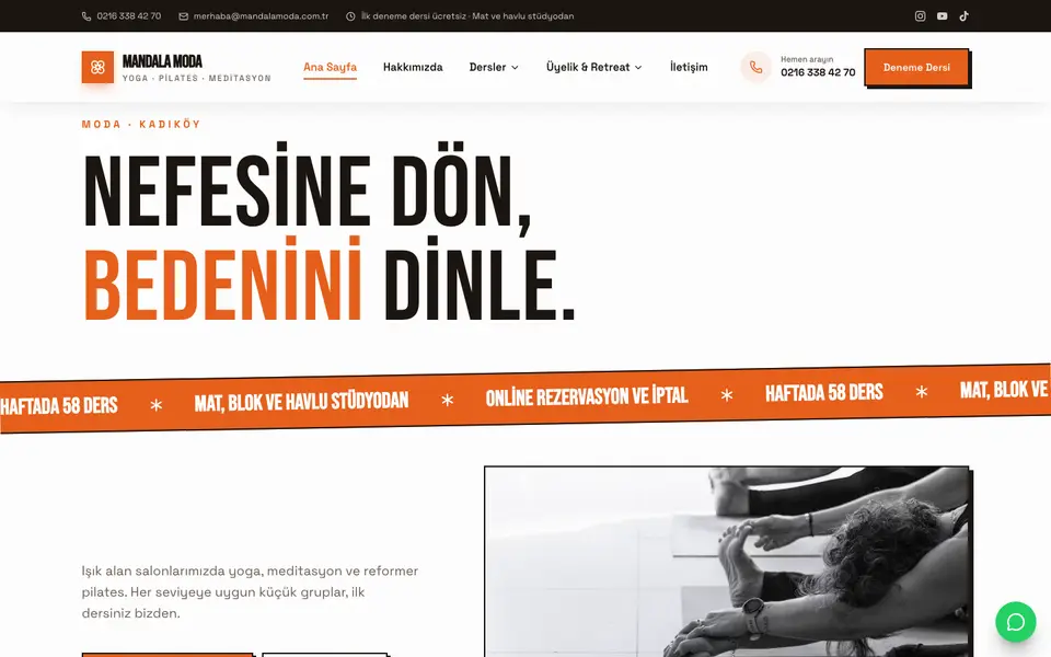 Yoga & Pilates · Sokak şablonu
